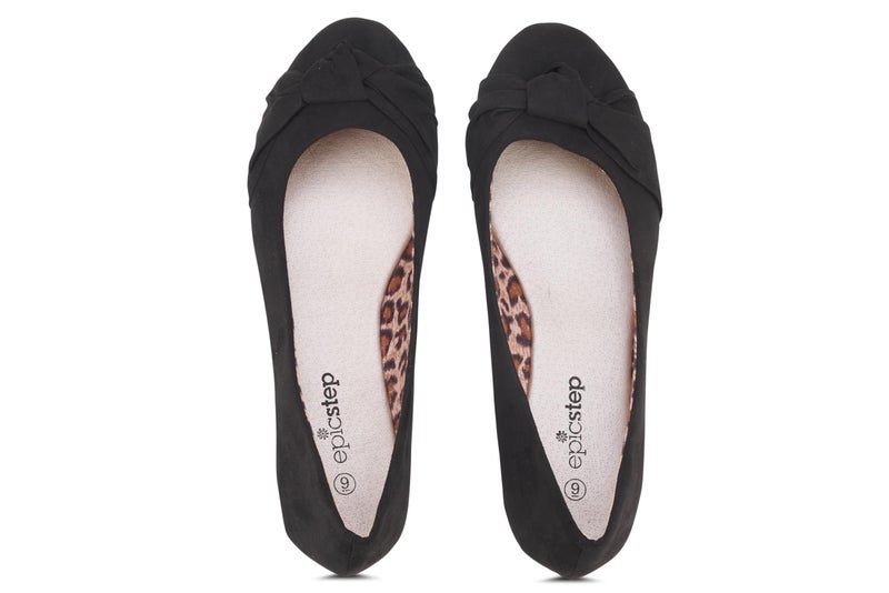 Epic Step Ballet Flats for Women Comfortable Flat Shoes for Women Dressy Casual Round Toe Flats, Black, Size 6 - Image 4